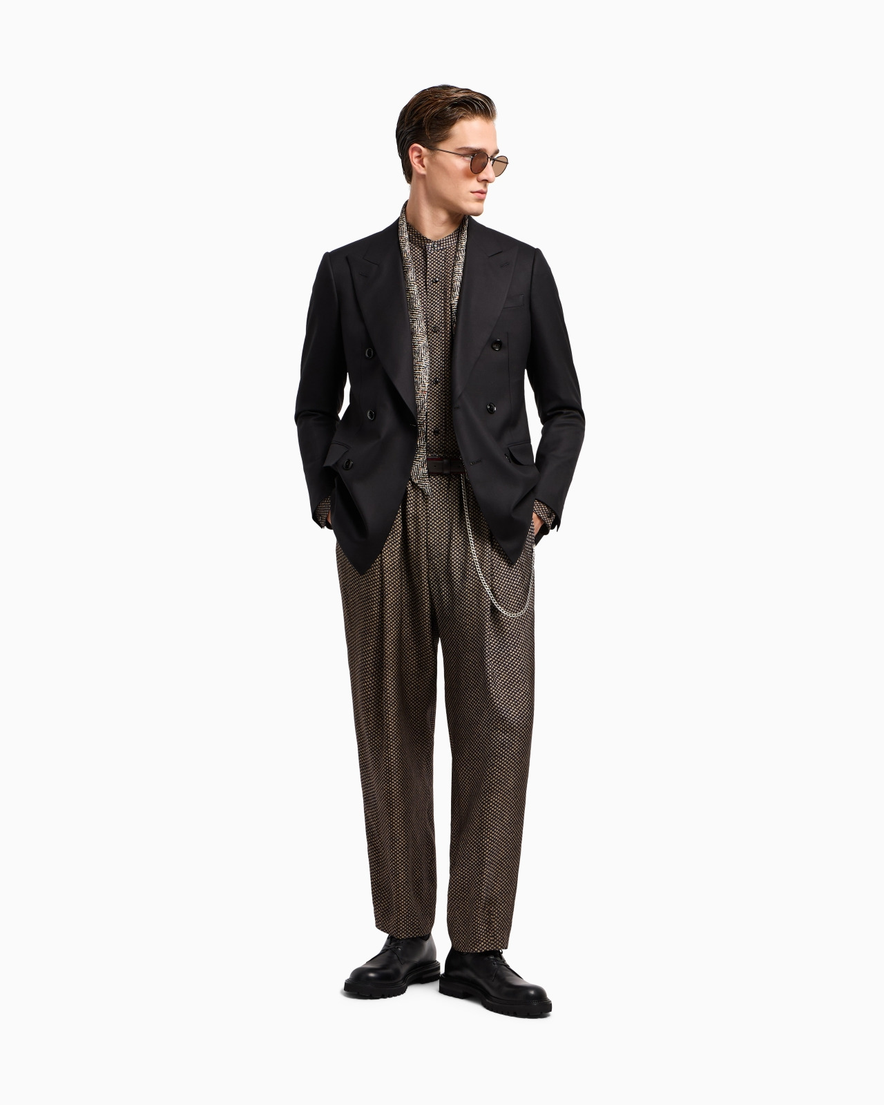 PATTERNED VISCOSE RELAXED TROUSERS - 2