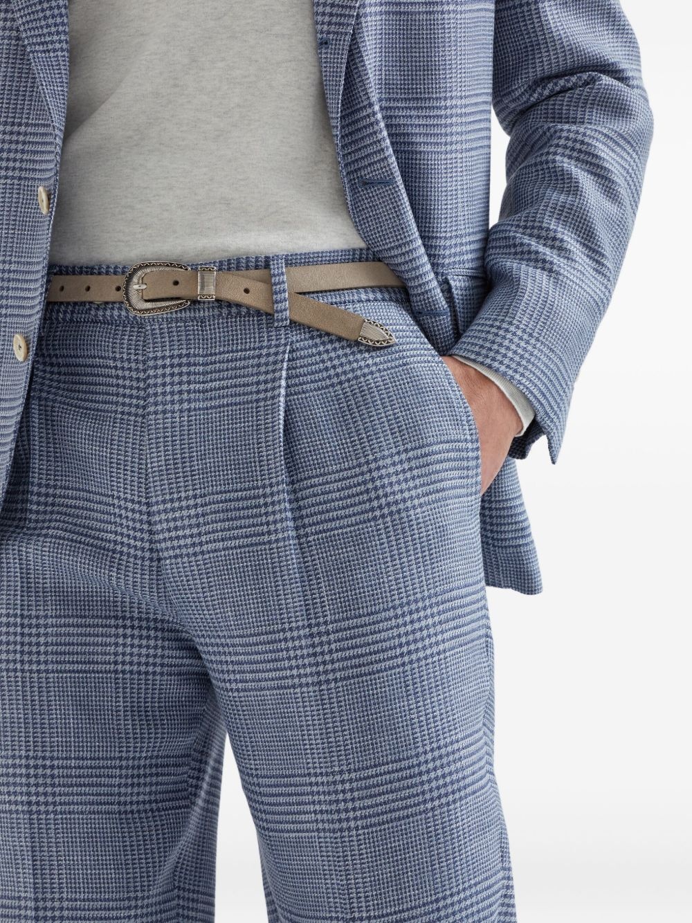 houndstooth-pattern trousers - 5