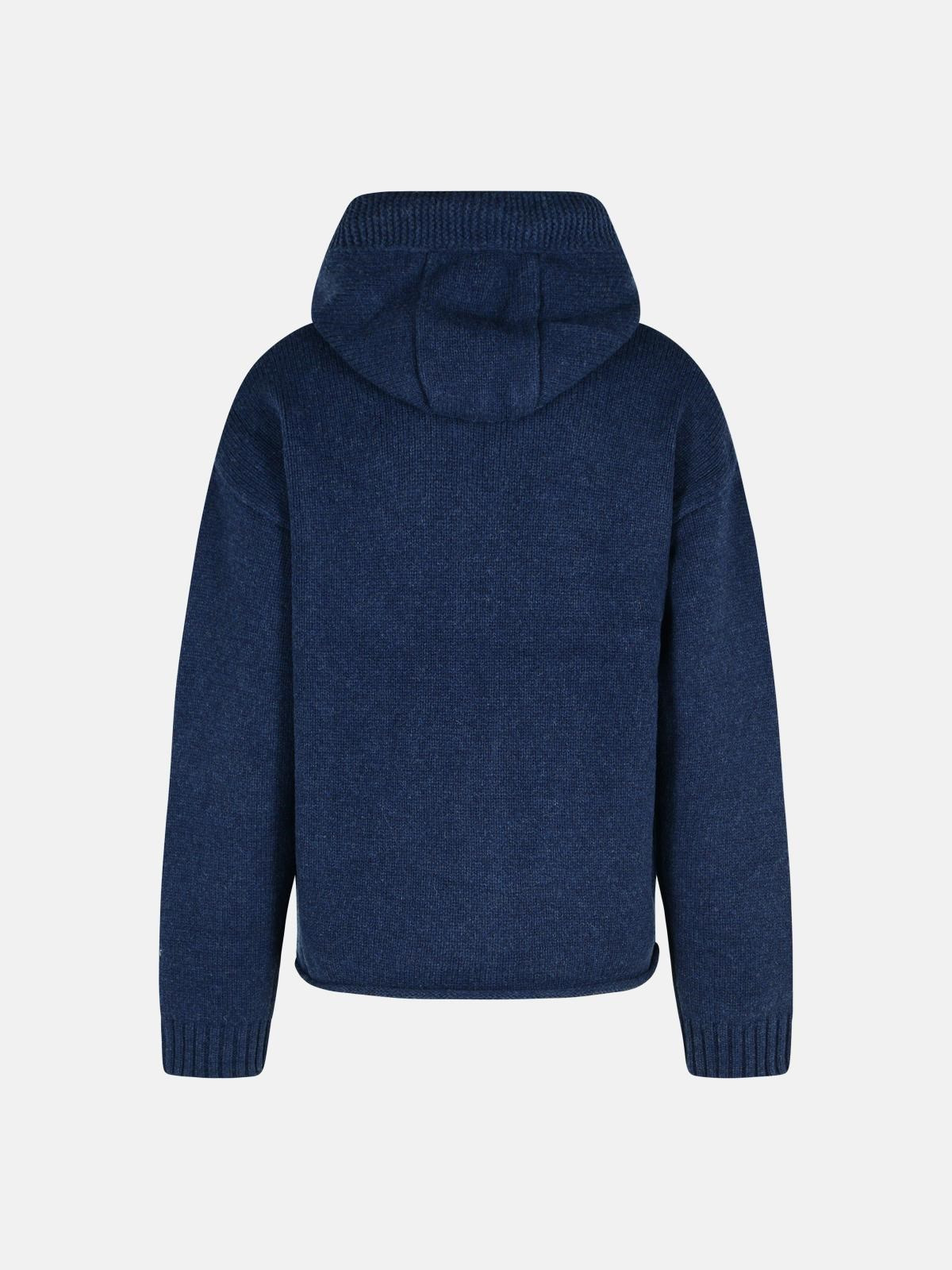 BLUE WOOL SWEATER - 3