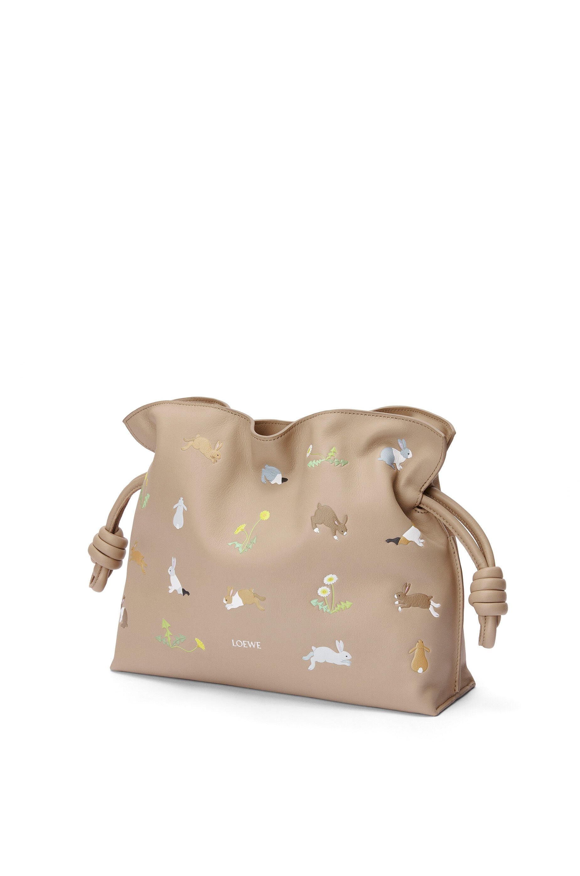 Bunny medium Flamenco clutch in nappa calfskin - 5