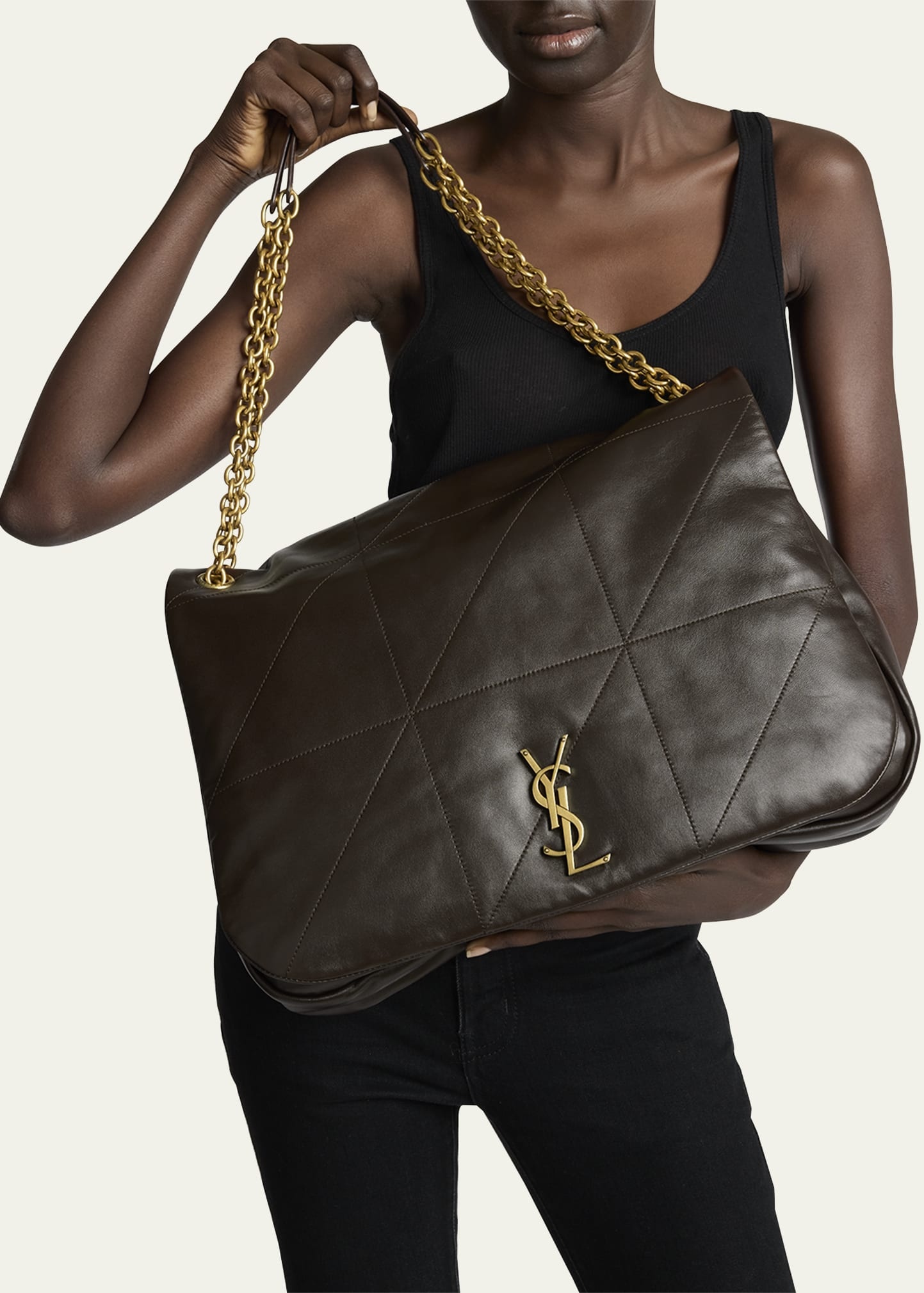 Jamie 4.3 Maxi YSL Shoulder Bag in Smooth Leather - 4