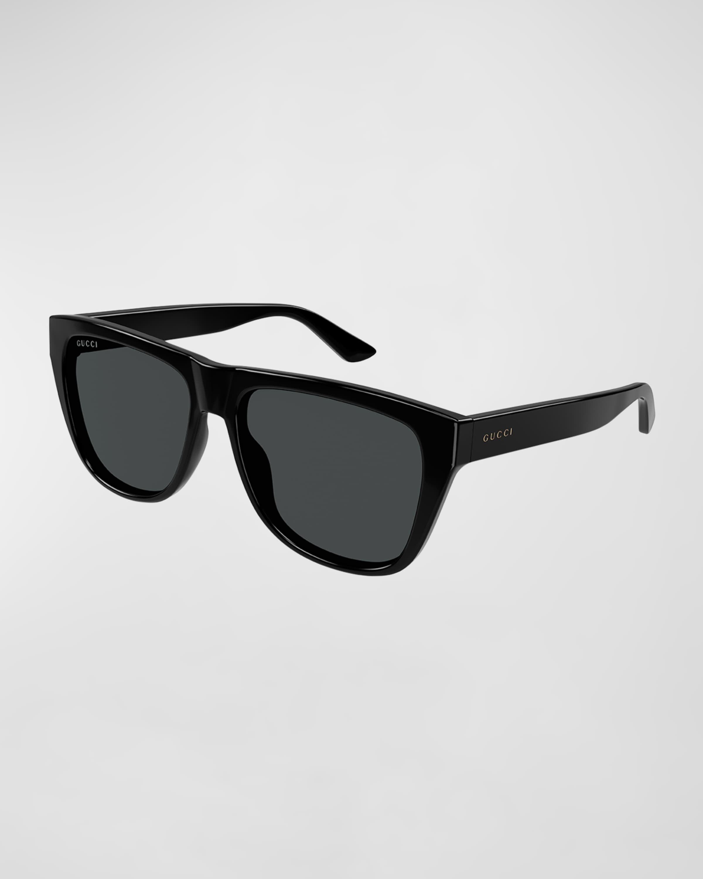 Men's Logo Rectangle Acetate Sunglasses - 1