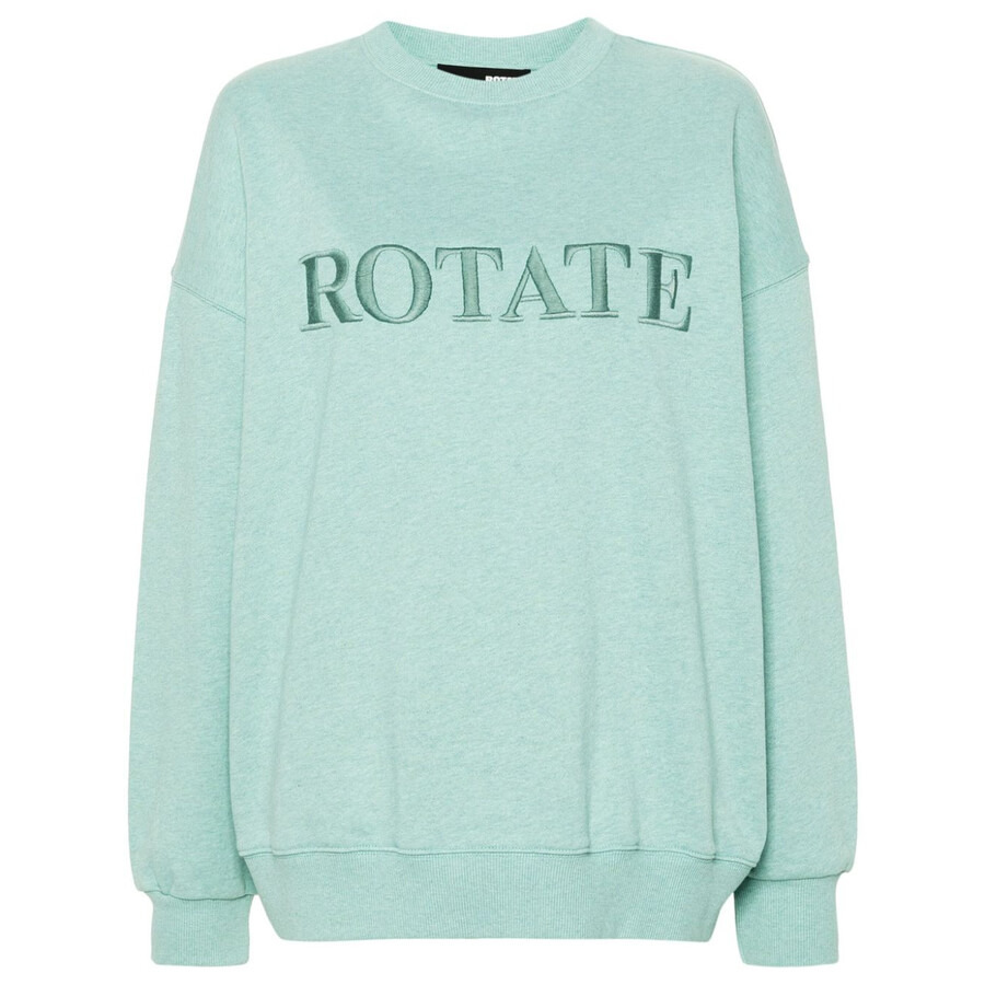Rotate Ladies Granite Green Logo-Embroidered Sweatshirt - 5