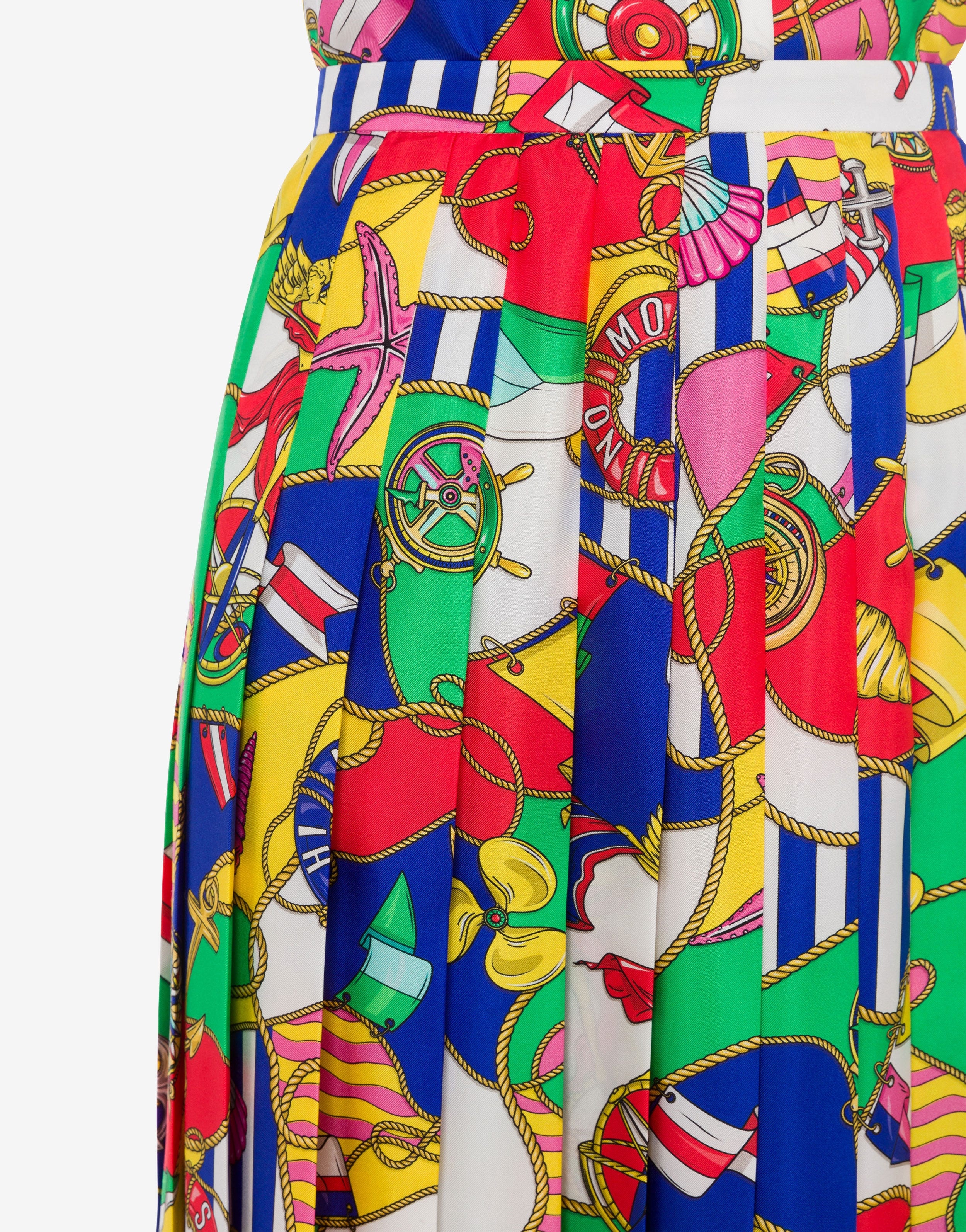 ALL-OVER NAUTICAL SILK TWILL SKIRT - 4