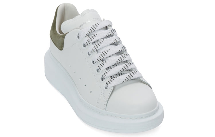 (WMNS) Alexander McQueen Oversized Sneaker 'White Khaki Green Suede' 553770WHGP79443 - 3