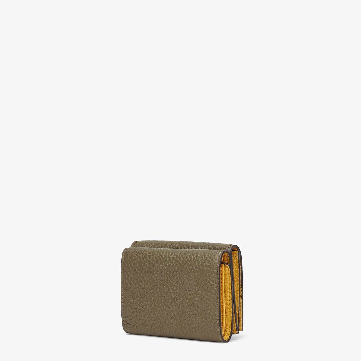 Green leather tri-fold wallet - 2