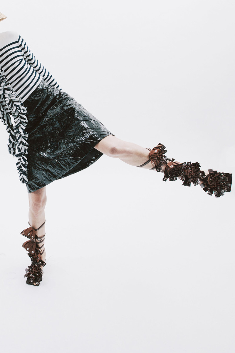KNEE-LENGTH A-LINE SKIRT BLACK 5