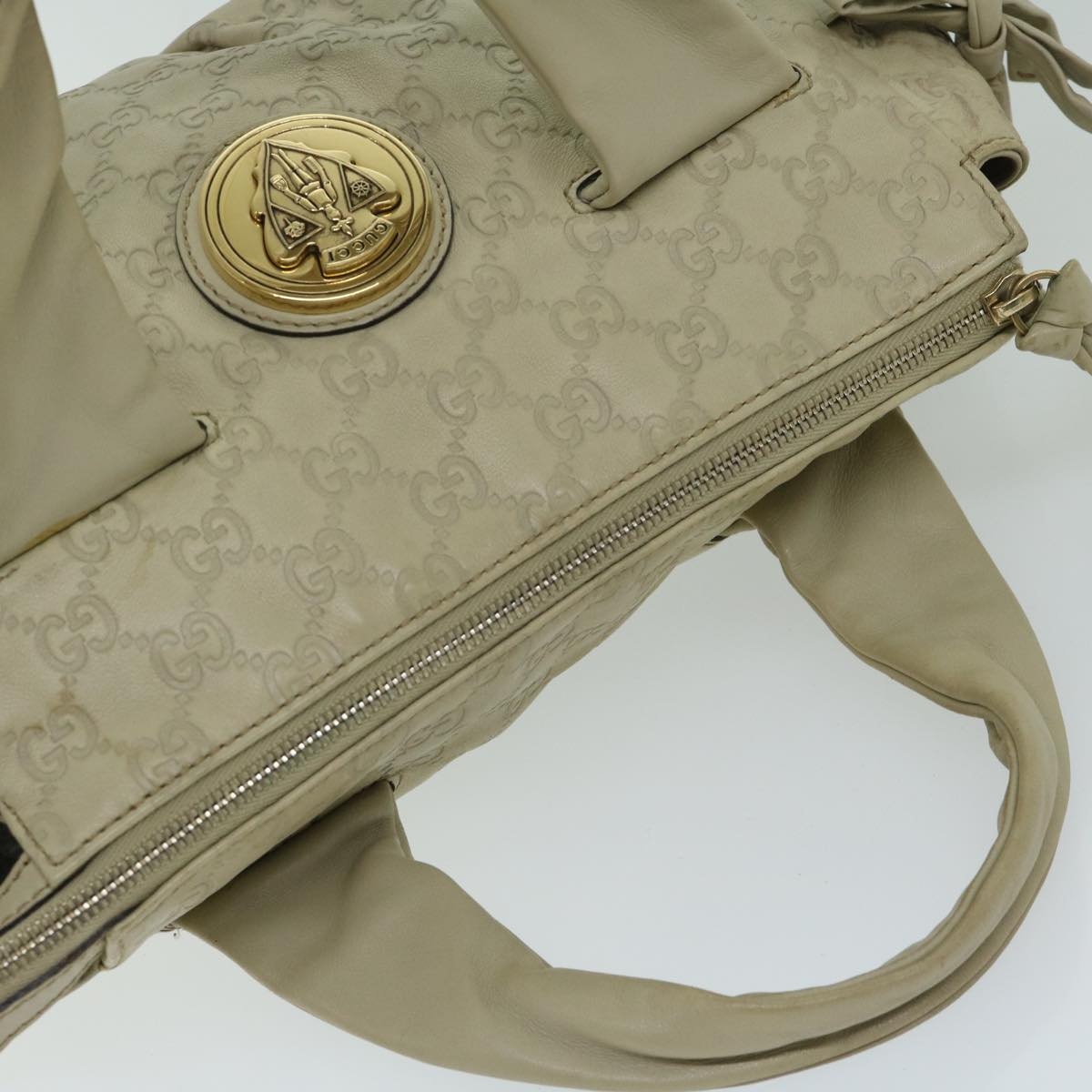 GUCCI Guccissima GG Canvas Hand Bag Beige - 6