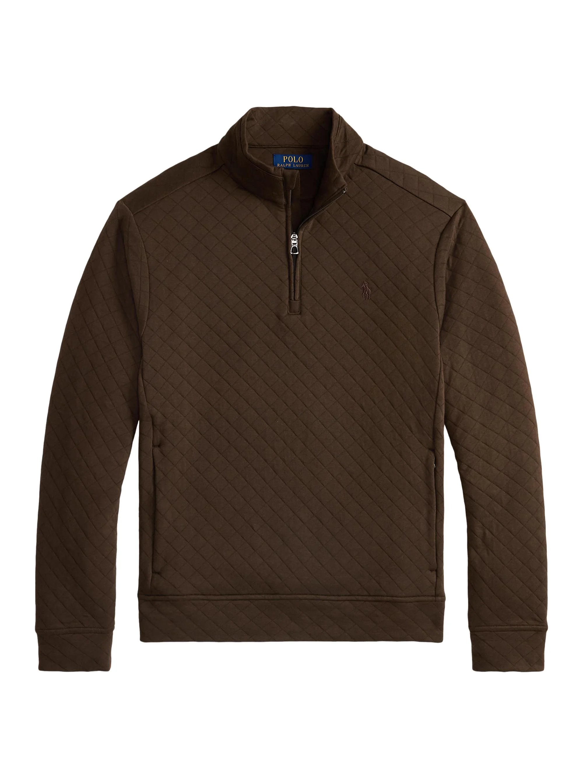 Men's Quilted Double-Knit Jersey Sweatshirt - Nutmeg Brown - 1
