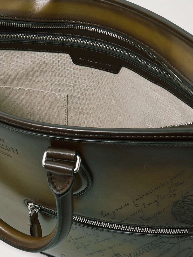 1 Jour Neo Scritto Venezia Leather Briefcase 5