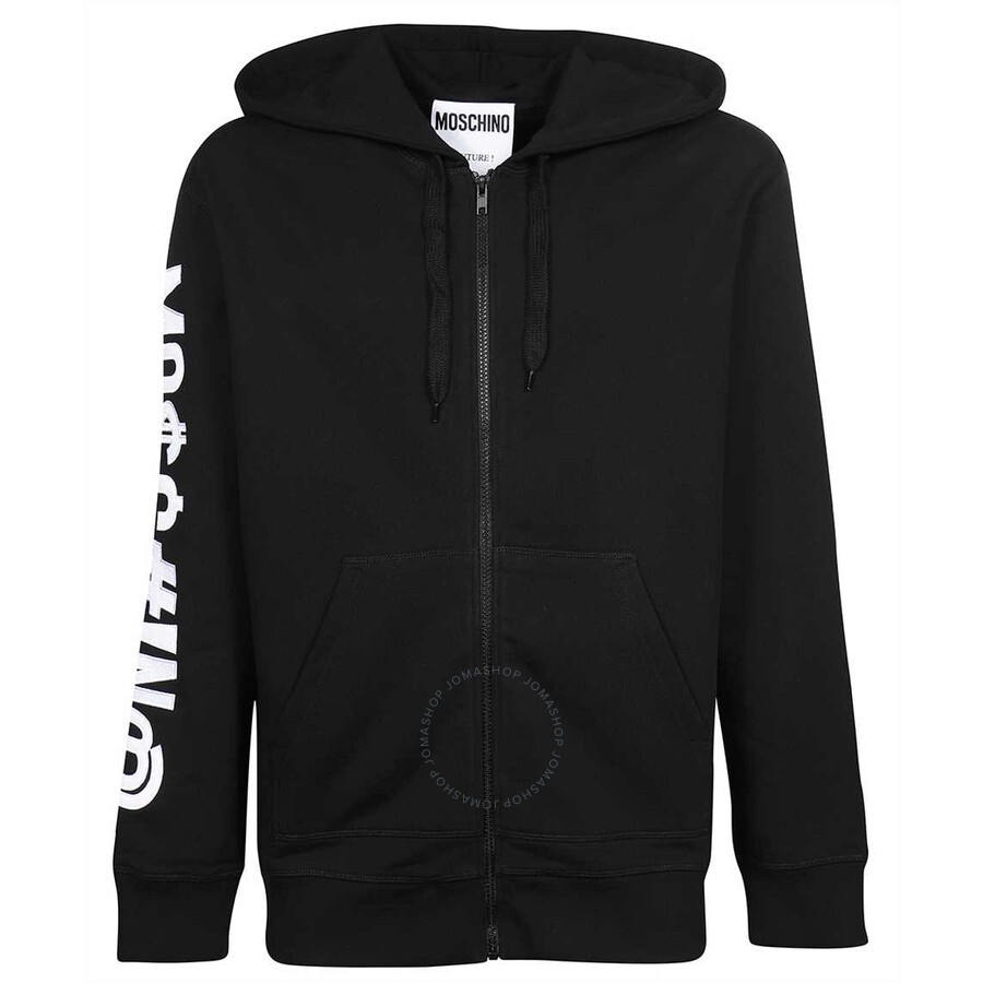 Moschino Symbols Logo Cotton Hooded Sweatshirt - 4