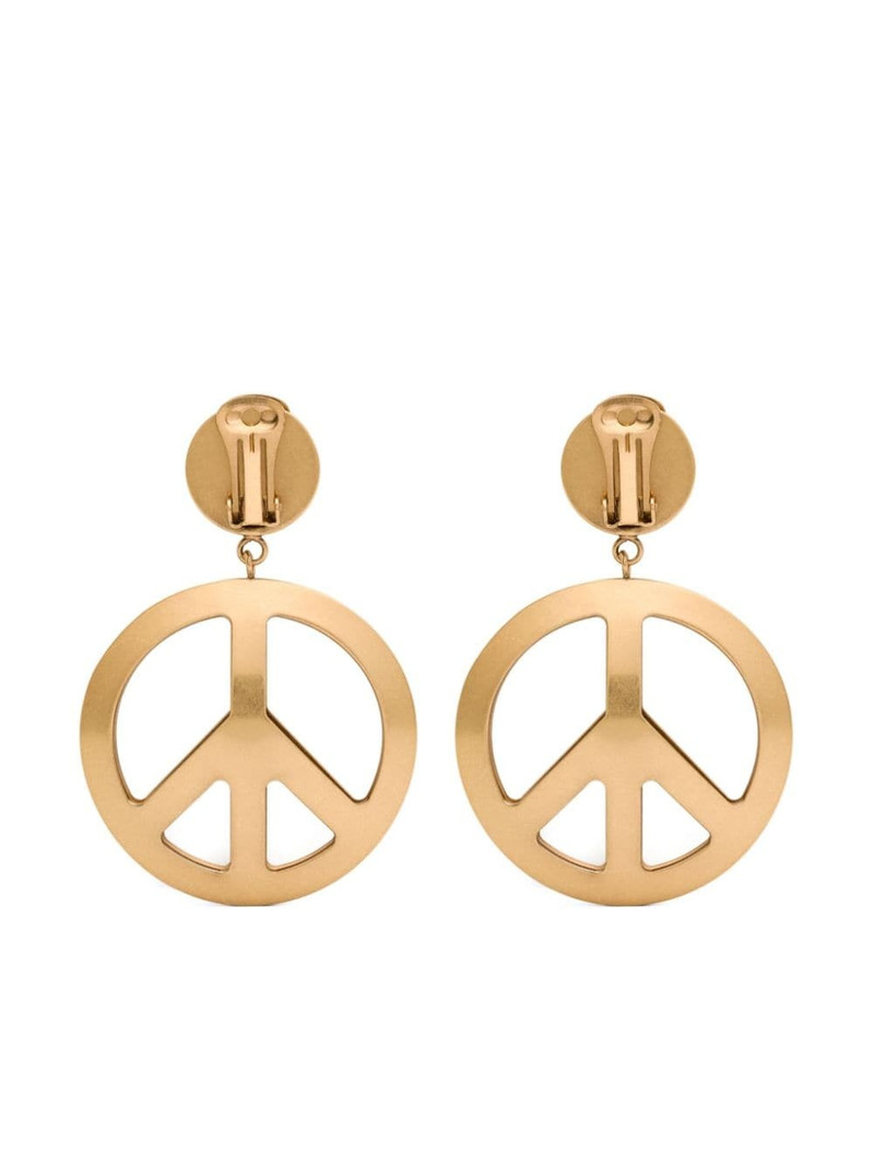 peace sign clip-on earrings 1
