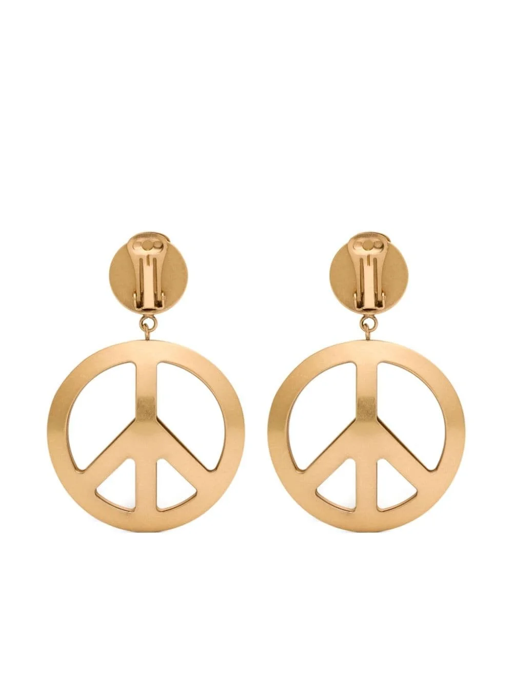 peace sign clip-on earrings - 1