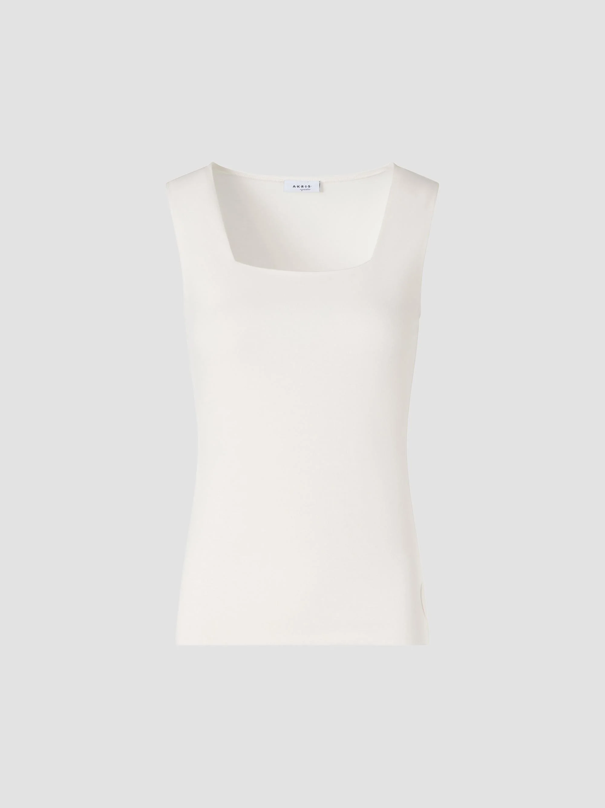 Women's Fitted Square Neck Top - Cream - 1