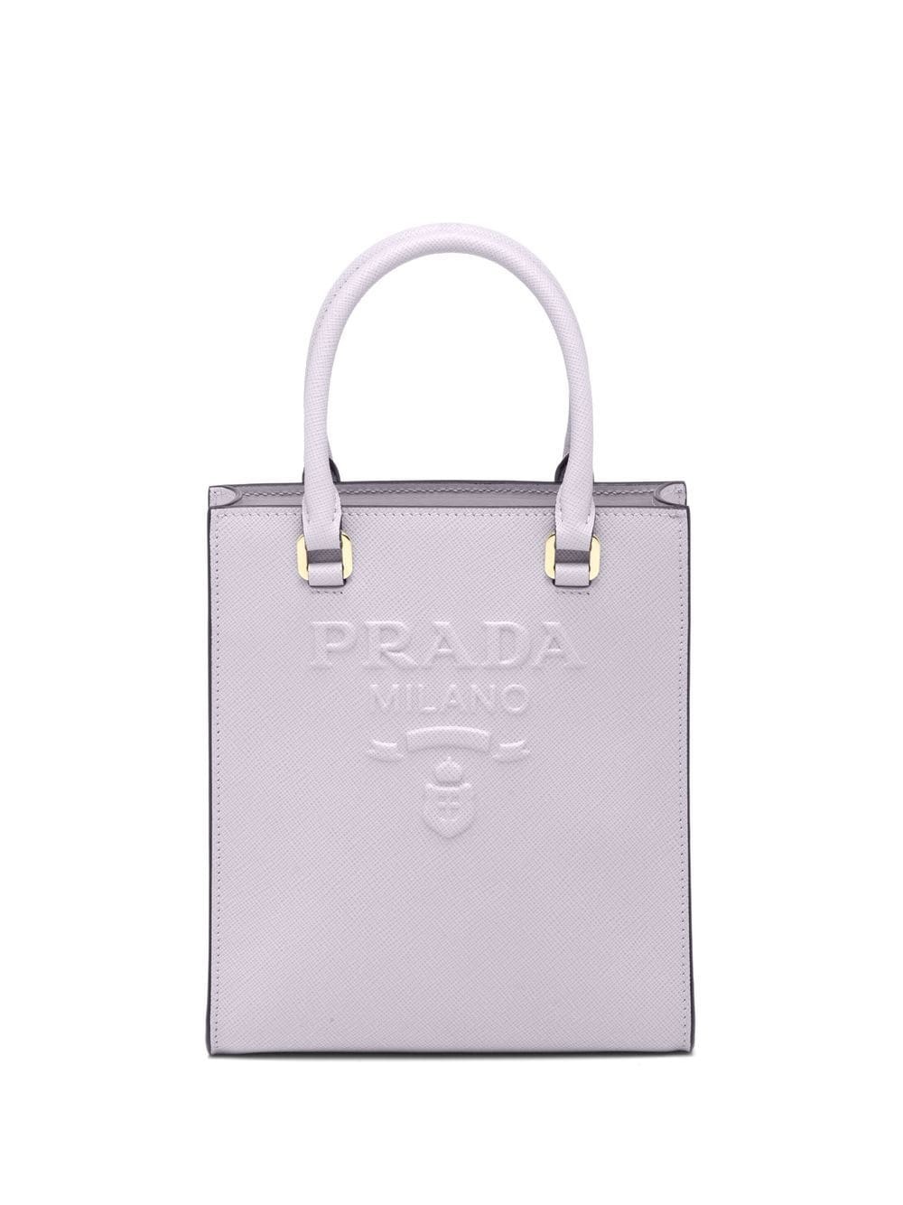 embossed-logo tote bag - 1