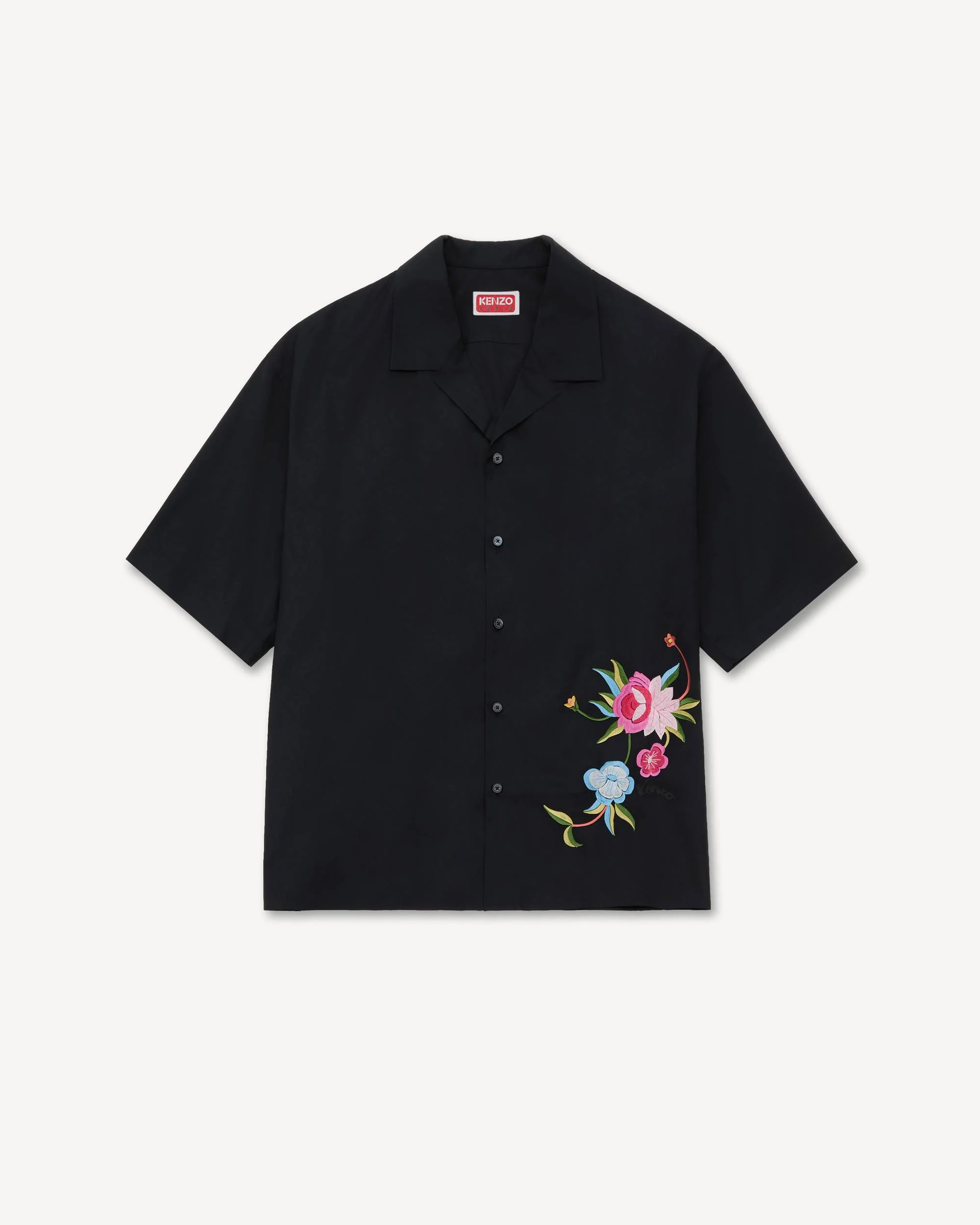'KENZO Wildflower' haiwaiian short sleeve shirt in cotton poplin - 1