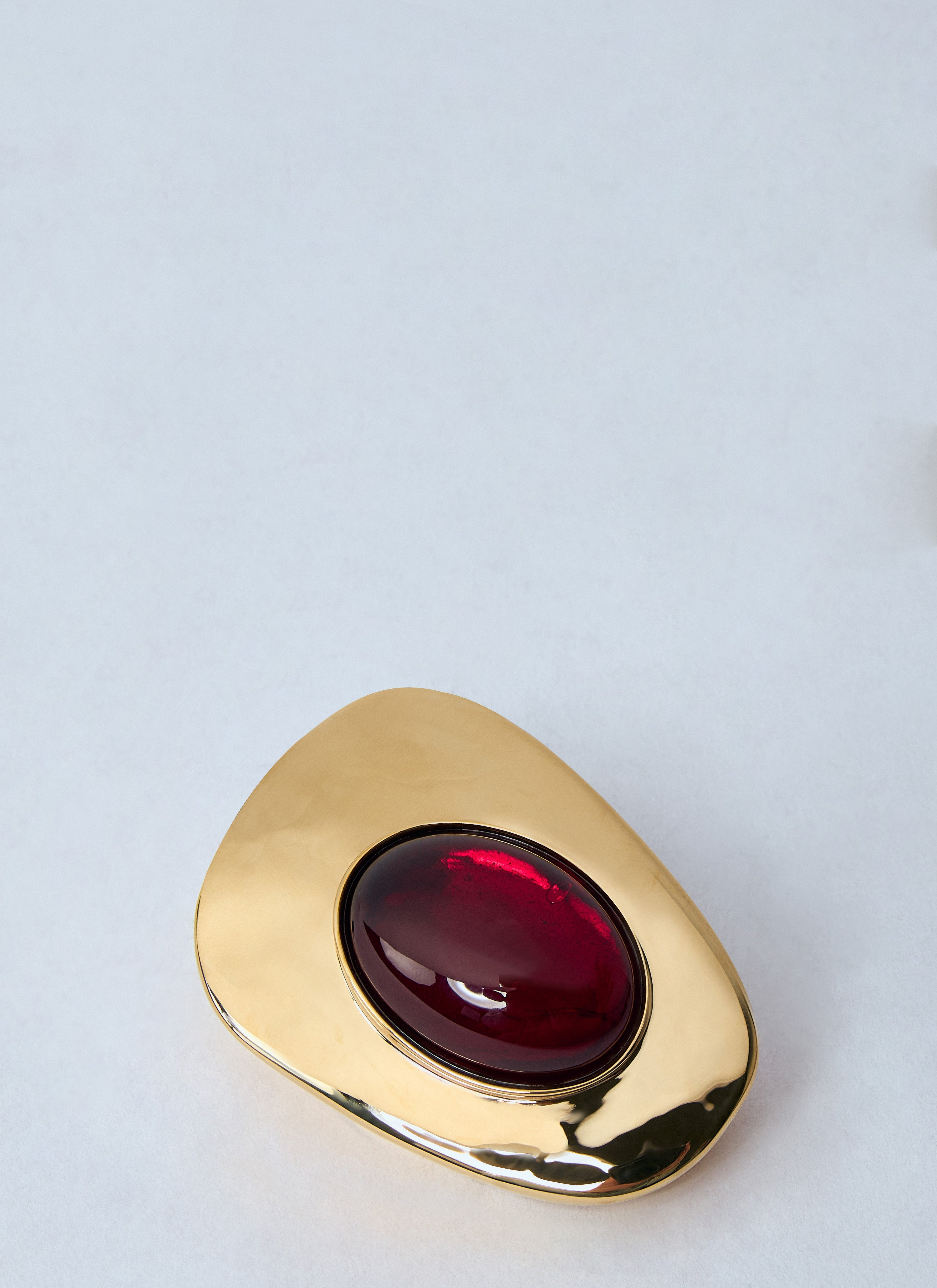 Saint Laurent Women Resin And Metal Cabochon Earrings - 6