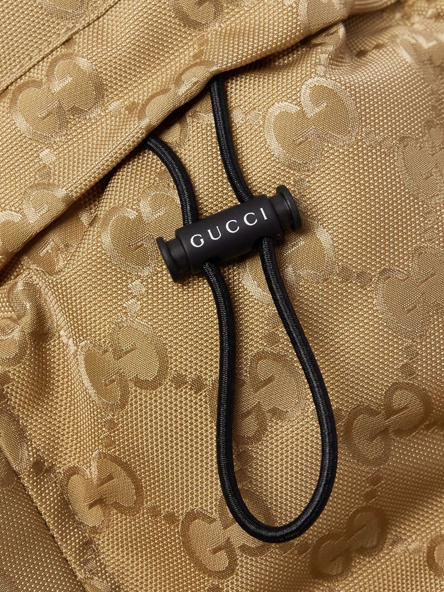 Two-Tone Quilted Logo-Jacquard Canvas Hooded Down Jacket - 3