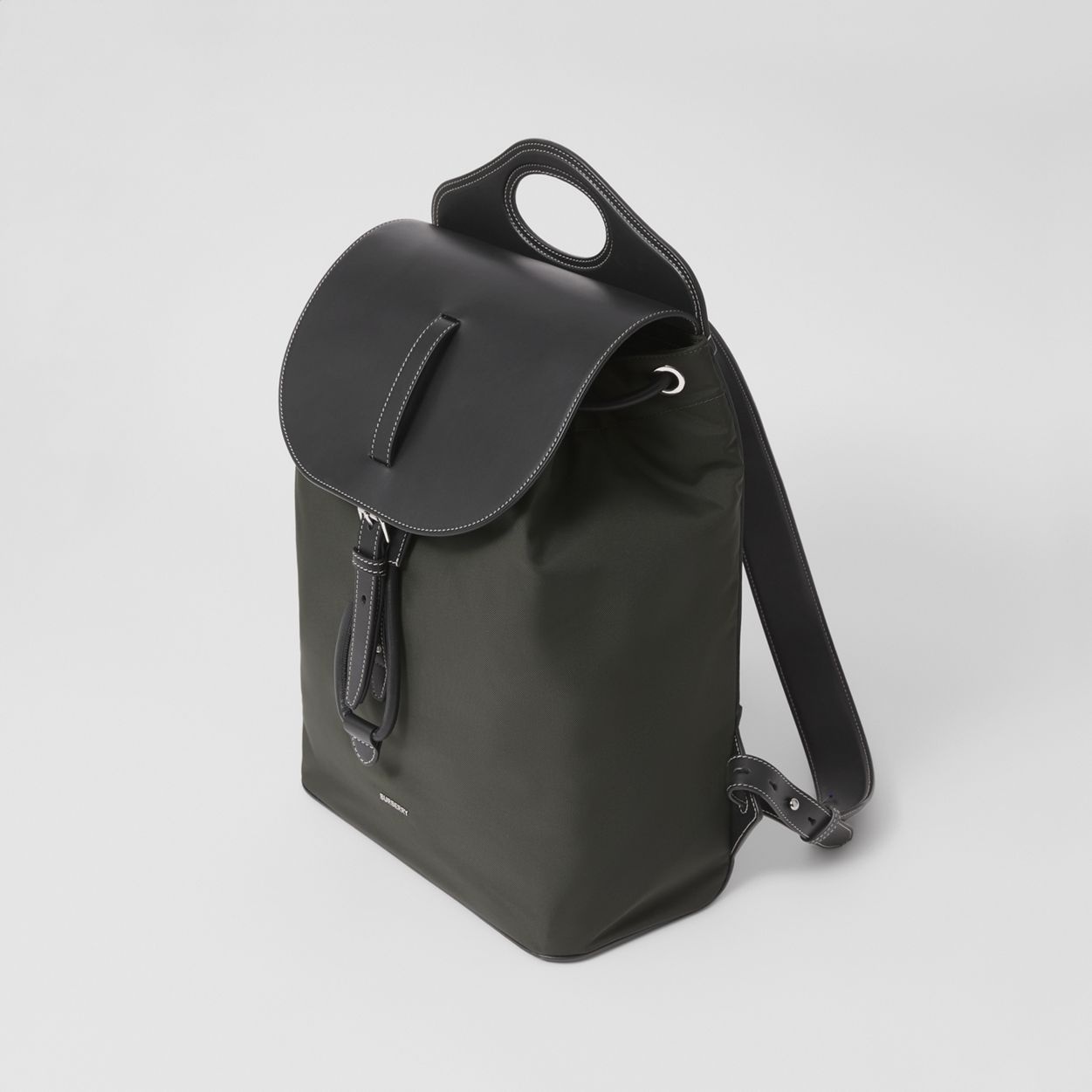 Nylon and Leather Pocket Backpack - 4