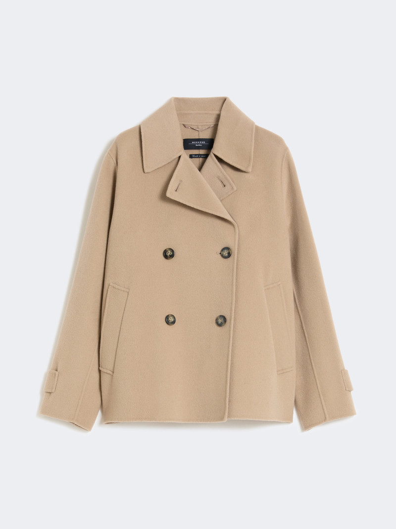 FANTINO Double-breasted wool-blend pea coat - CAMEL 1