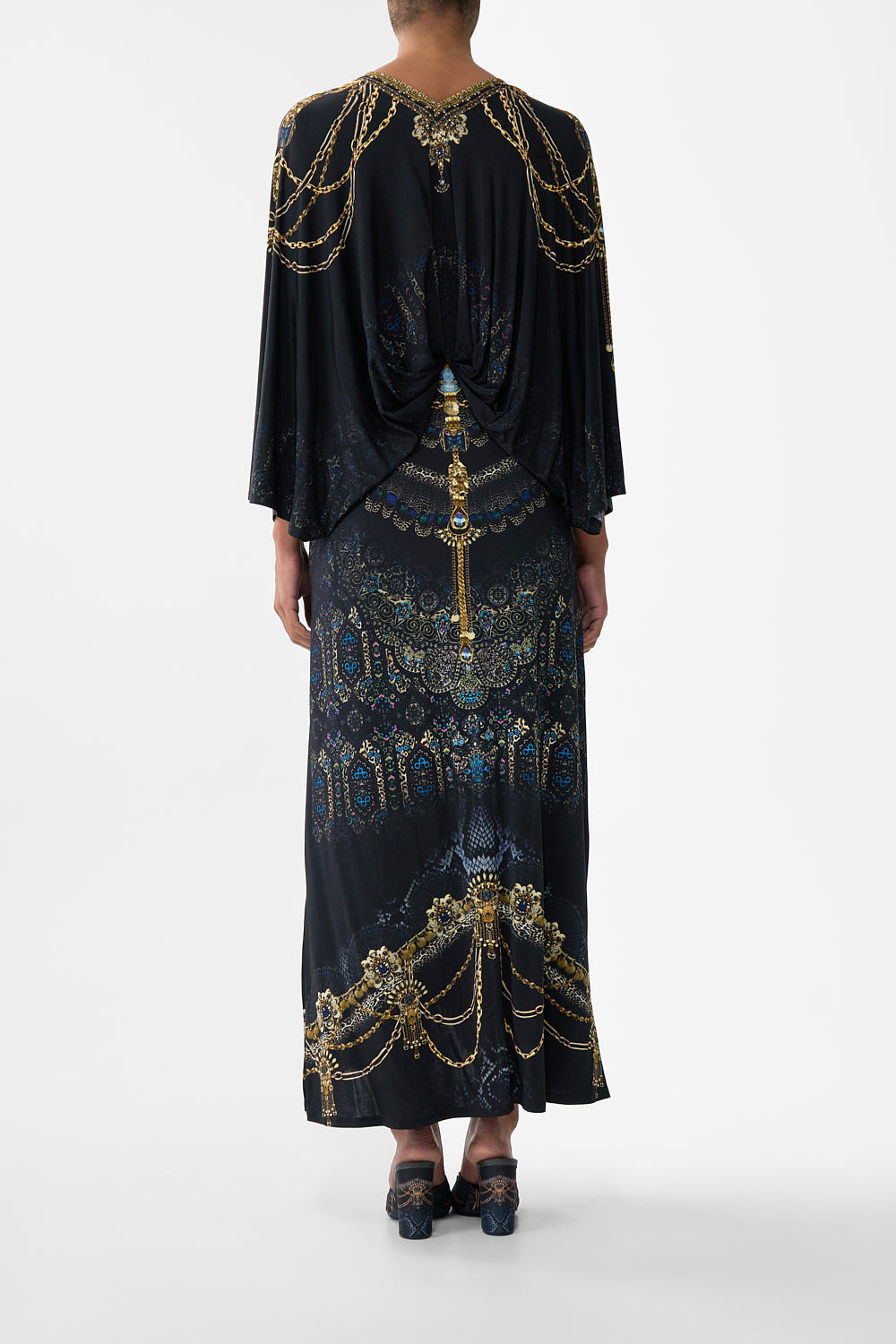 TUCK FRONT JERSEY DRESS - 3