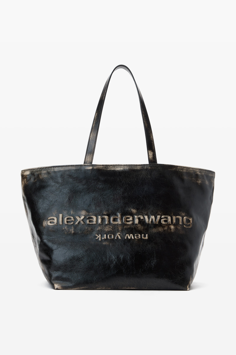 punch tote bag in brushed-effect leather 1