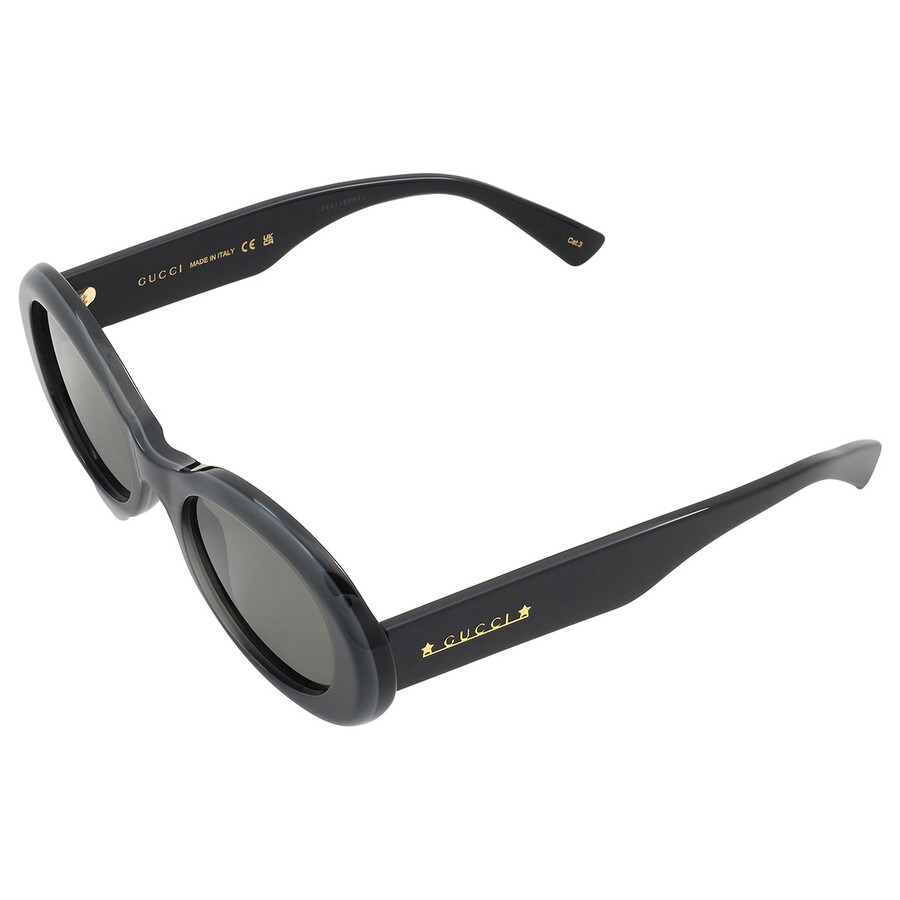 Gucci Grey Oval Ladies Sunglasses GG1587S 001 52 - 5