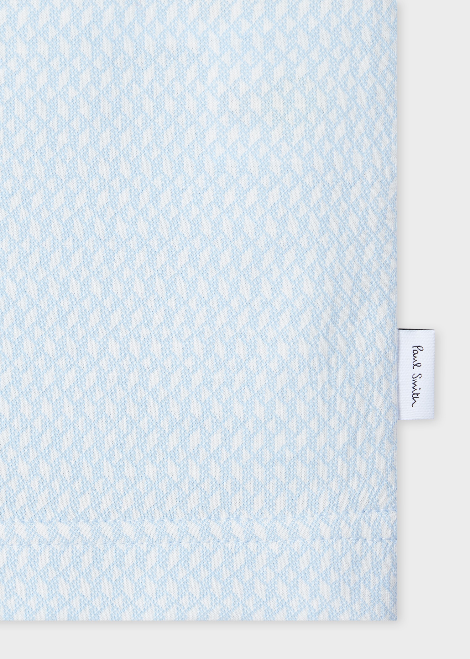 Light Blue Geo Mercerised Cotton Polo Shirt - 2