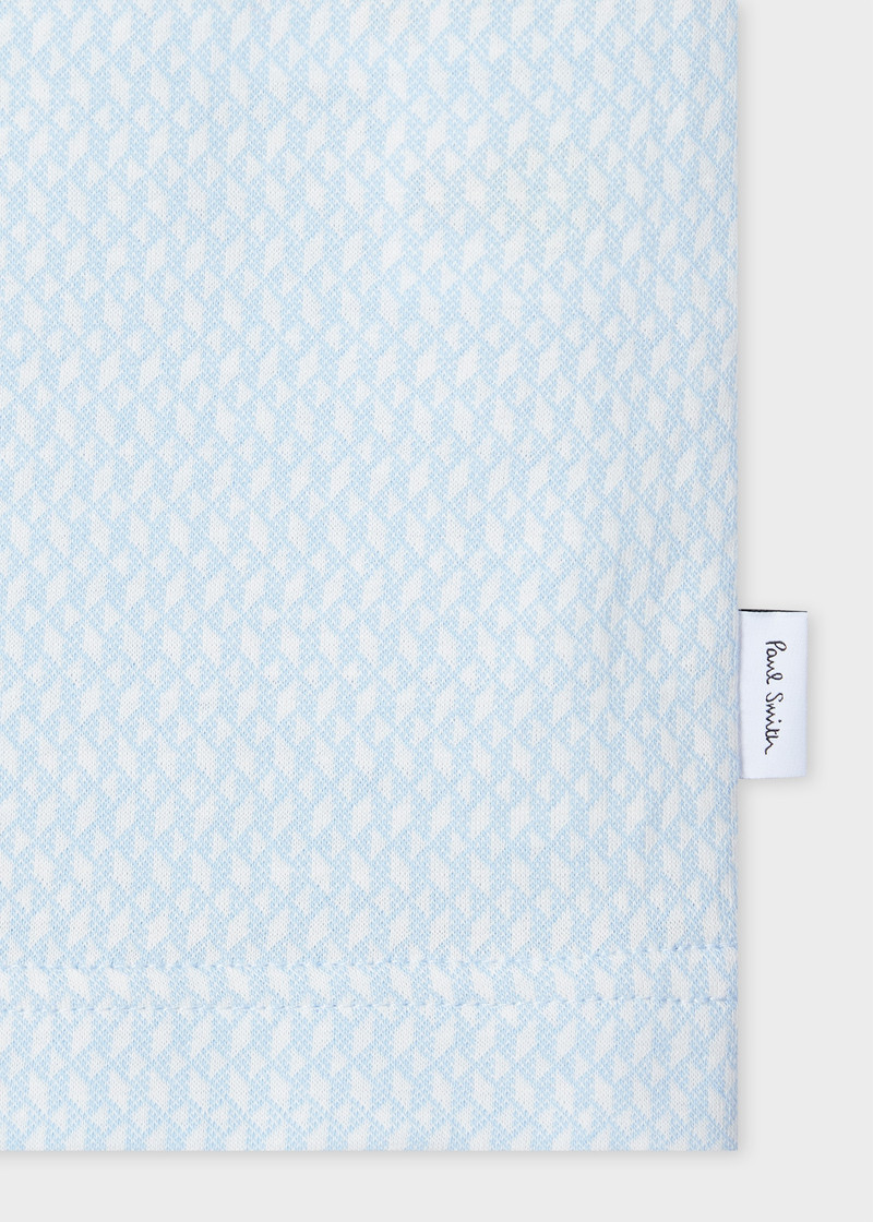 Paul Smith Light Blue Geo Mercerised Cotton Polo Shirt outlook