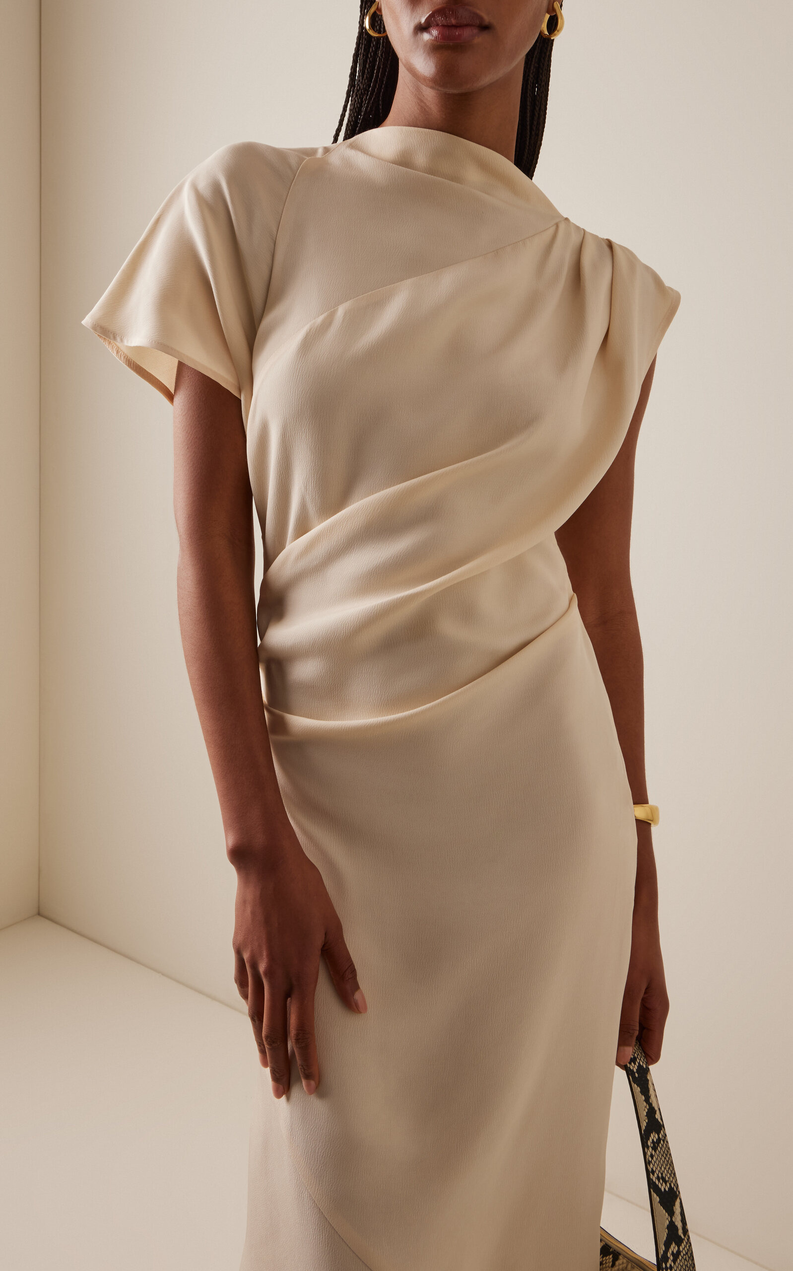 Hallie Asymmetric Dress nude - 3
