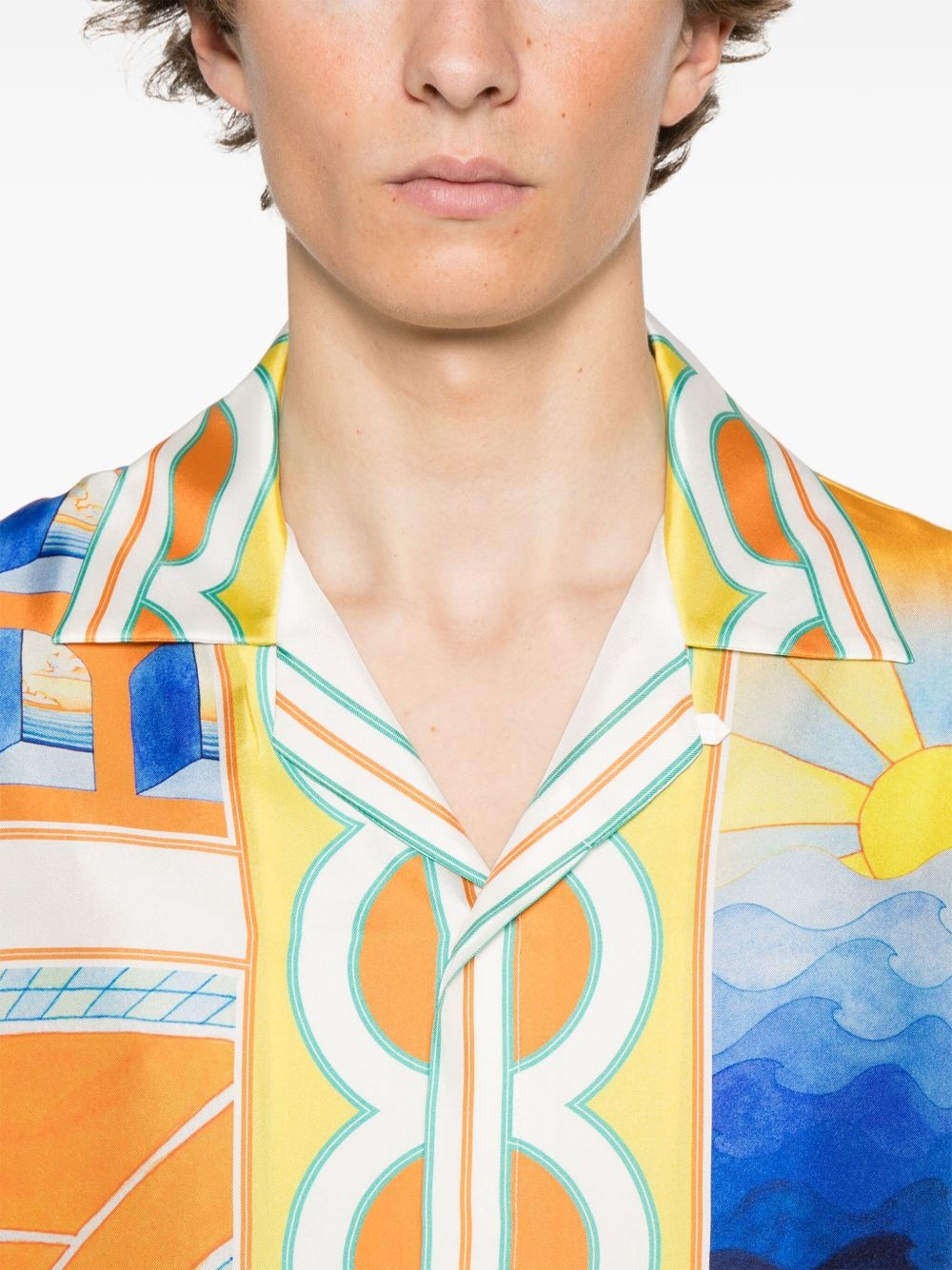 【関税込み】CASABLANCA SURREAL POOL' SHIRT Casablanca Surreal Pool T-shirt | White | FARFETCH