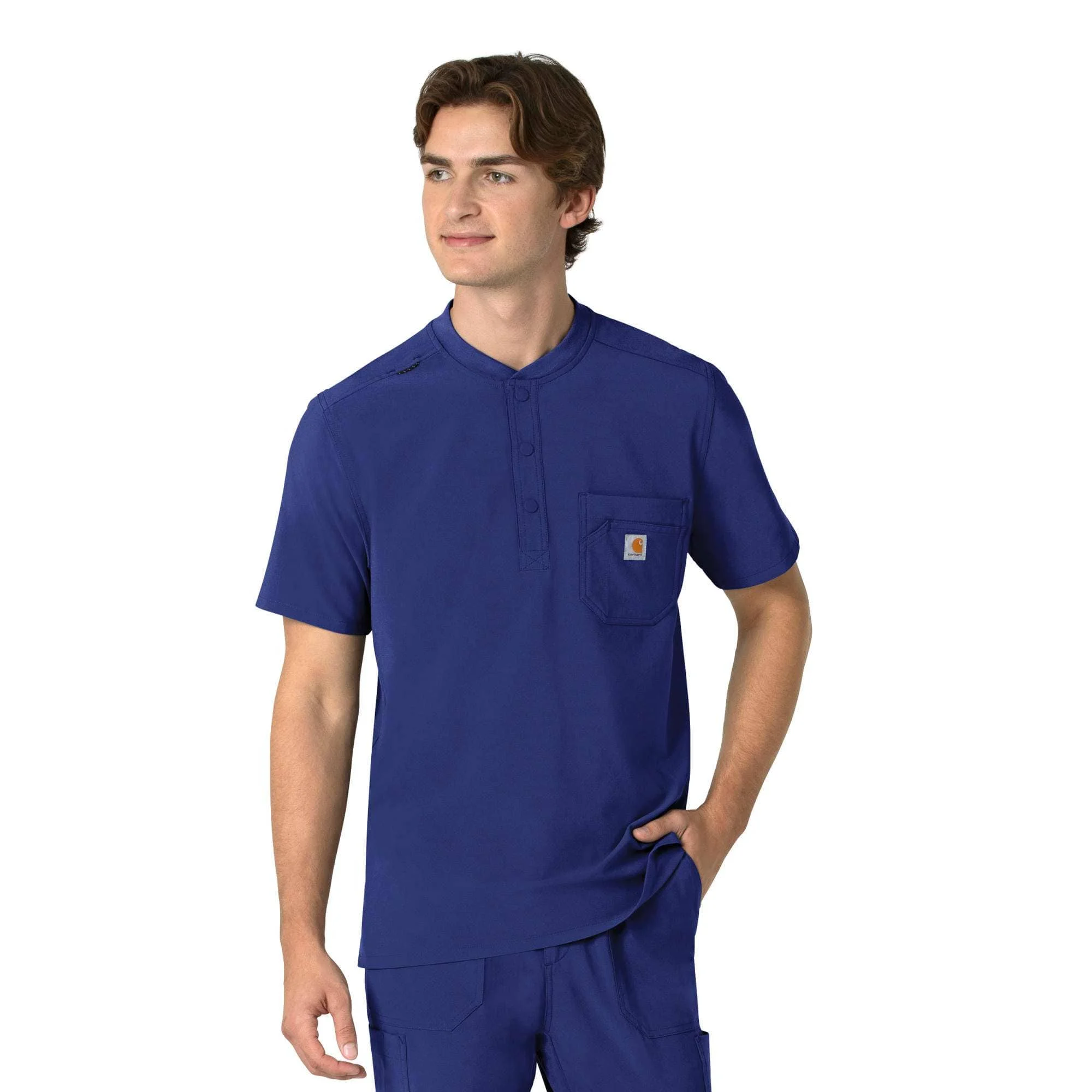 Force Cross-Flex Men's Henley Scrub Top - 1