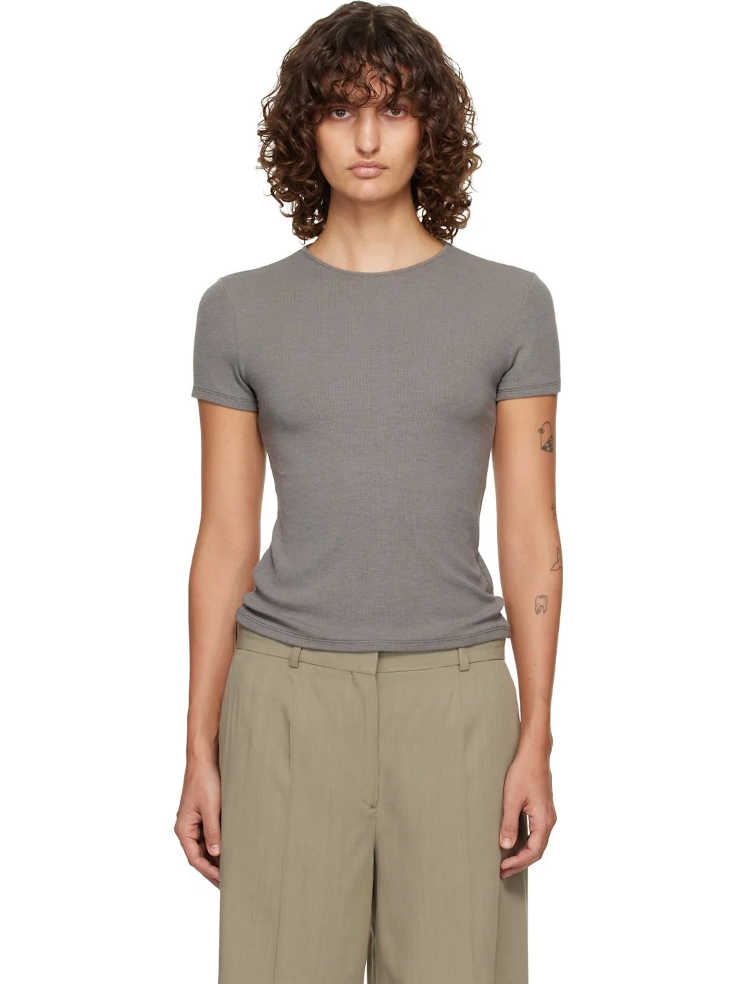 Gray Basic Wool T-shirt - 1