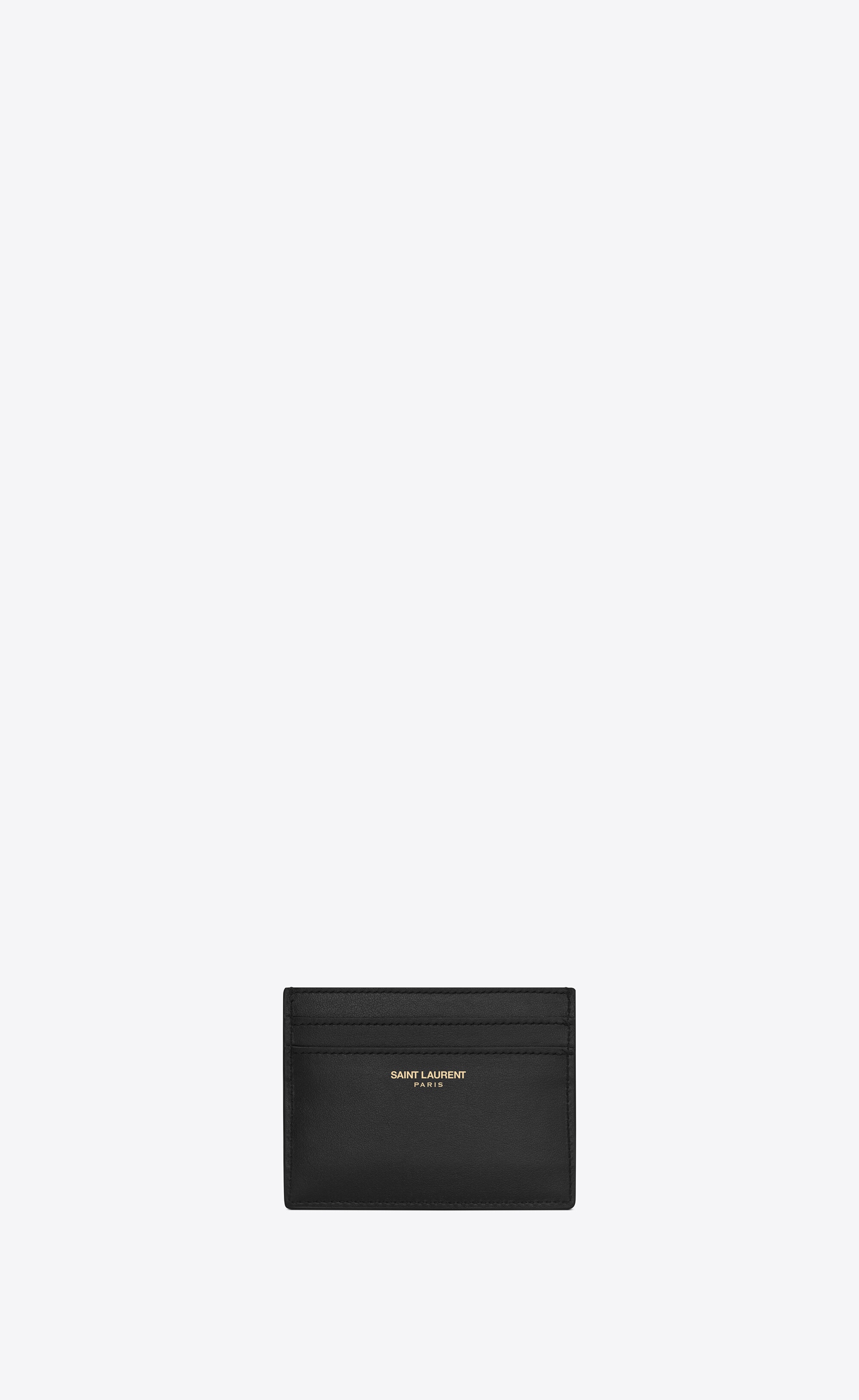 saint laurent paris credit card case in smooth leather - 1