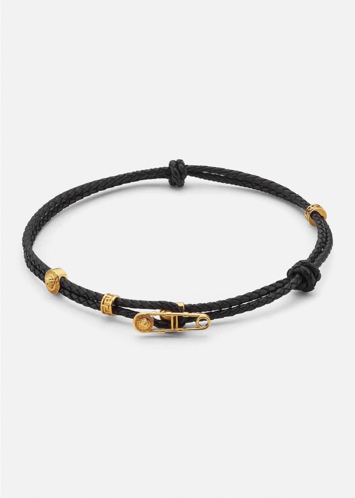 Braided Safety Pin Necklace - 1