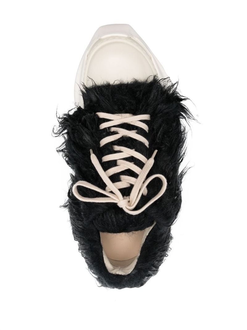 faux-fur sneakers - 4