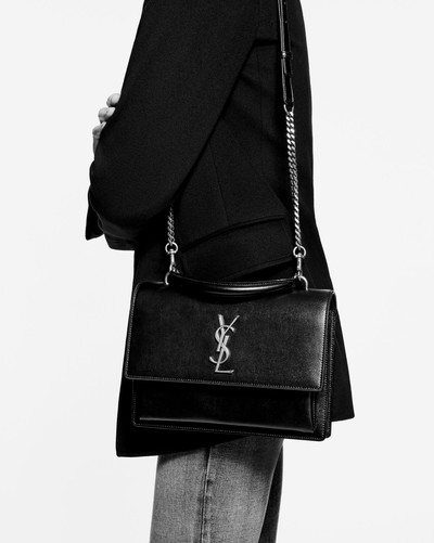 SAINT LAURENT sunset medium satchel in smooth leather outlook