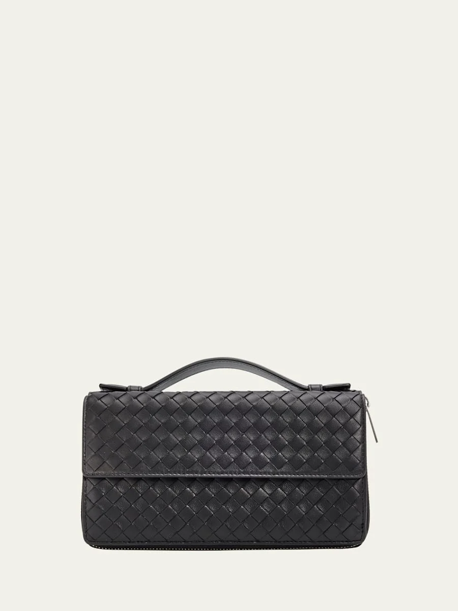 Men's Intrecciato Piccolo Top-Handle Leather Organizer - 1