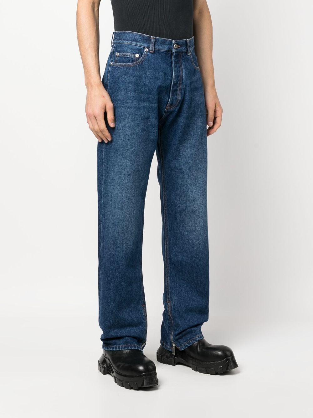 high-waist straight-leg jeans - 3