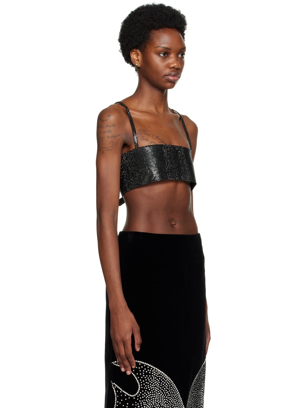 Black Rhinestone Camisole - 2
