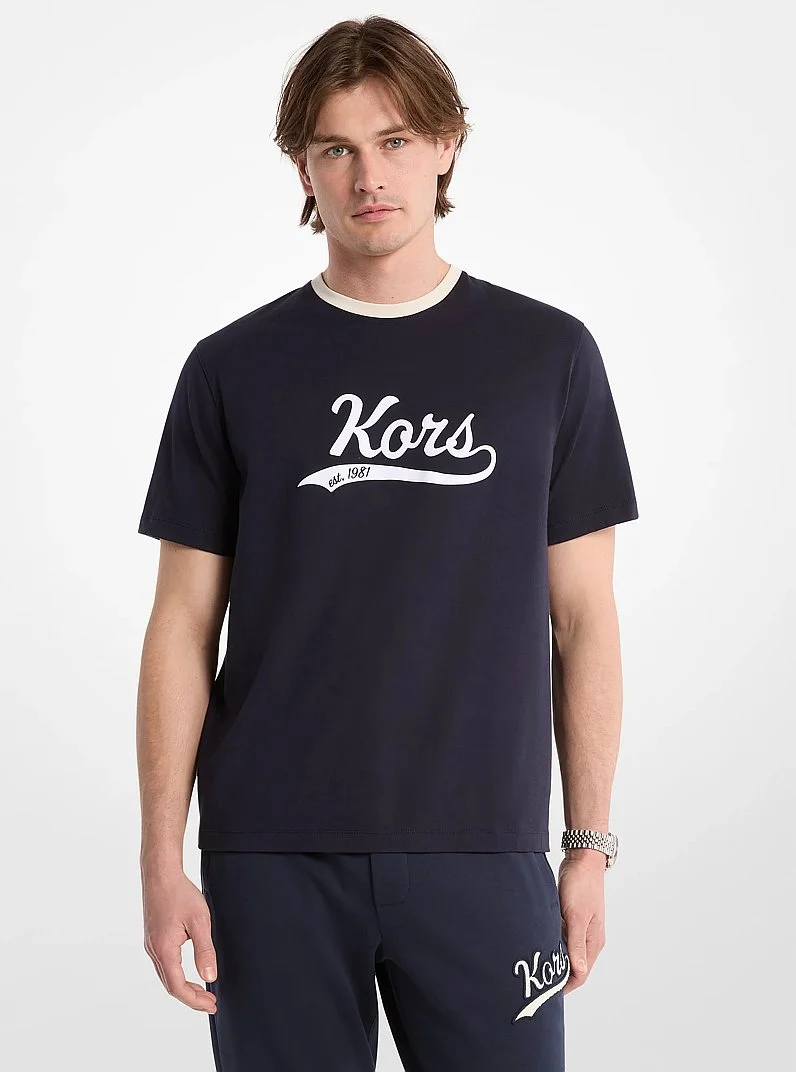 KORS Varsity Cotton Jersey T-Shirt - 1