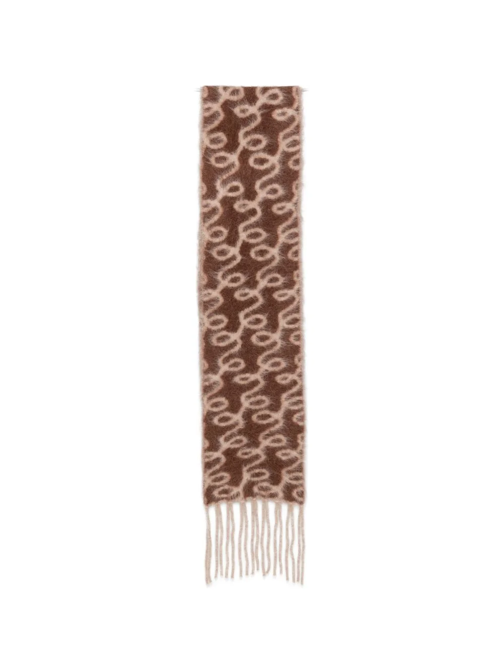 Monogram fringe scarf - 1