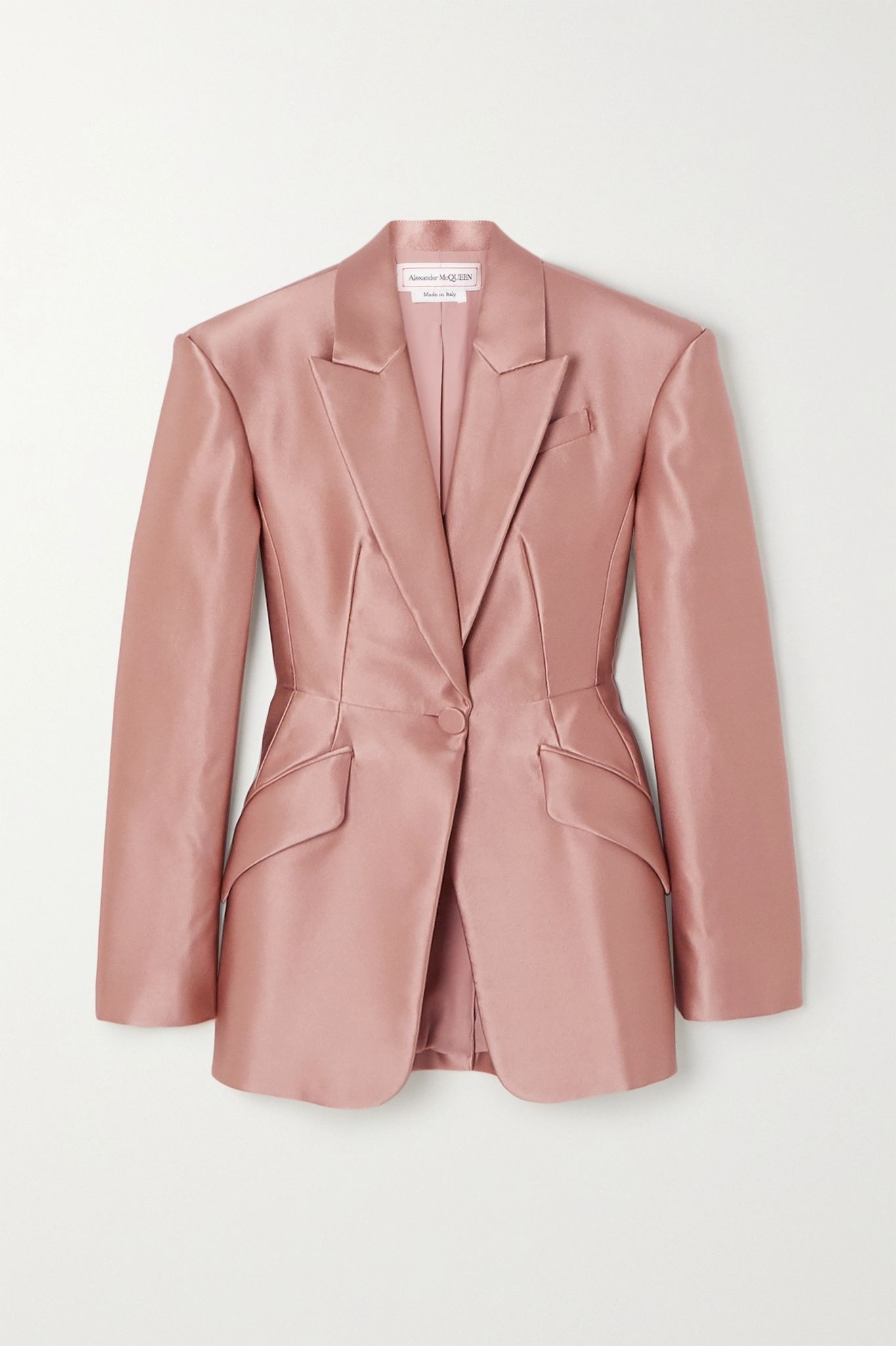 Duchesse silk-satin blazer - 1