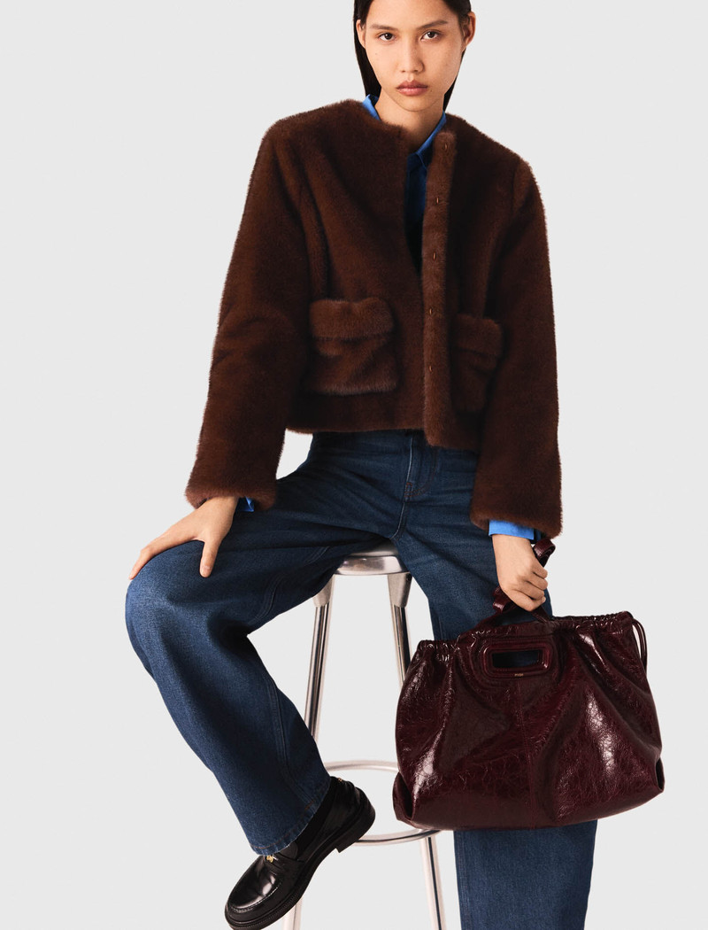 Short faux fur coat 8