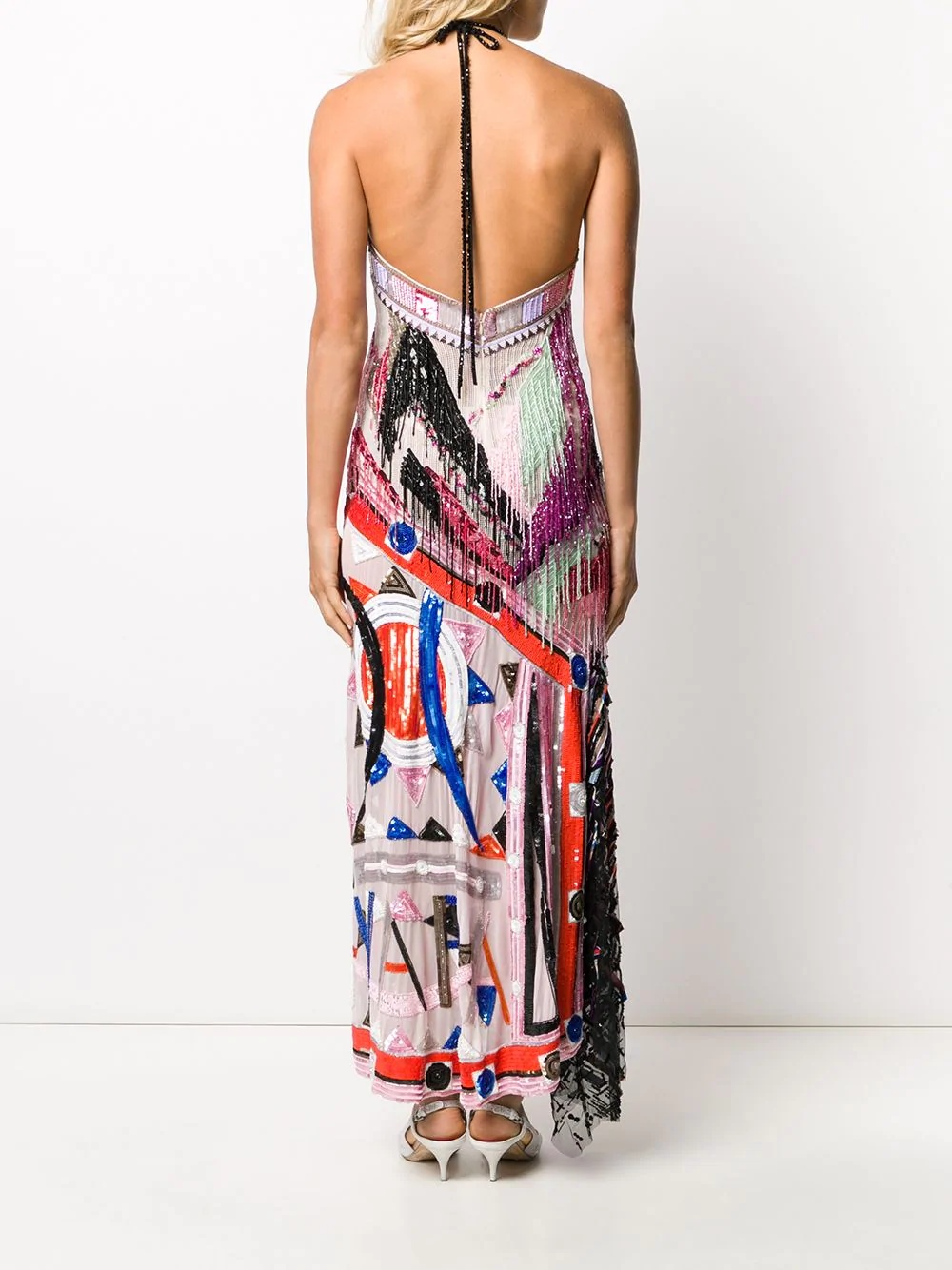 fringed Vivara long dress - 4