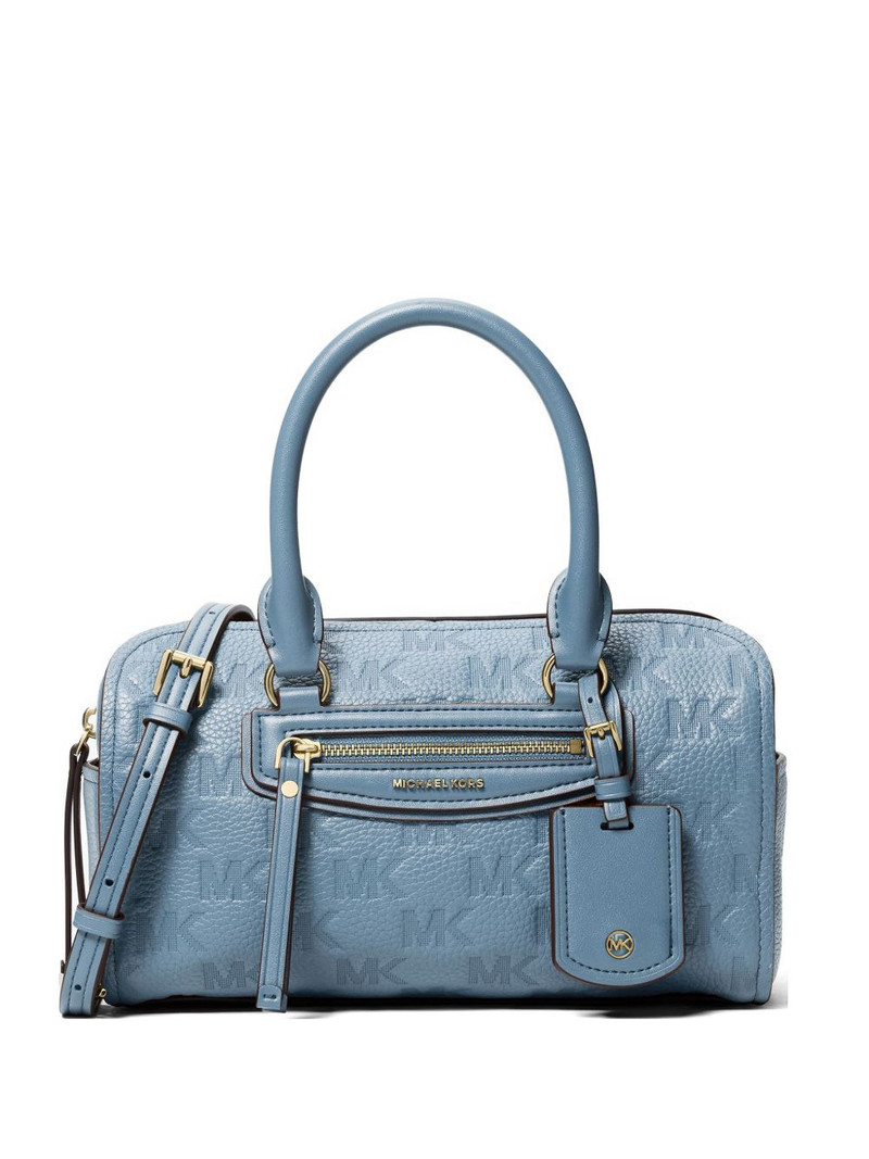 logo-debossed pebbled tote bag 1