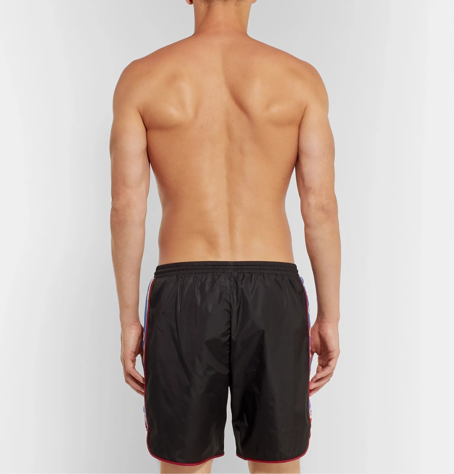 Slim-Fit Mid-Length Logo Webbing-Trimmed Swim Shorts - 8