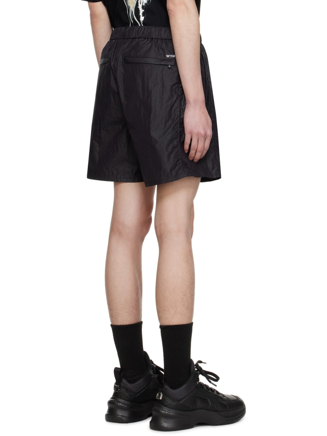 Black Drawstring Shorts - 3