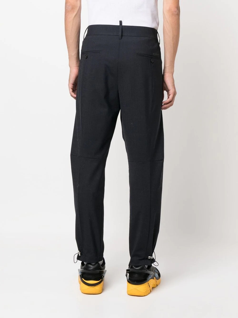 drawstring-detail tapered trousers - 4