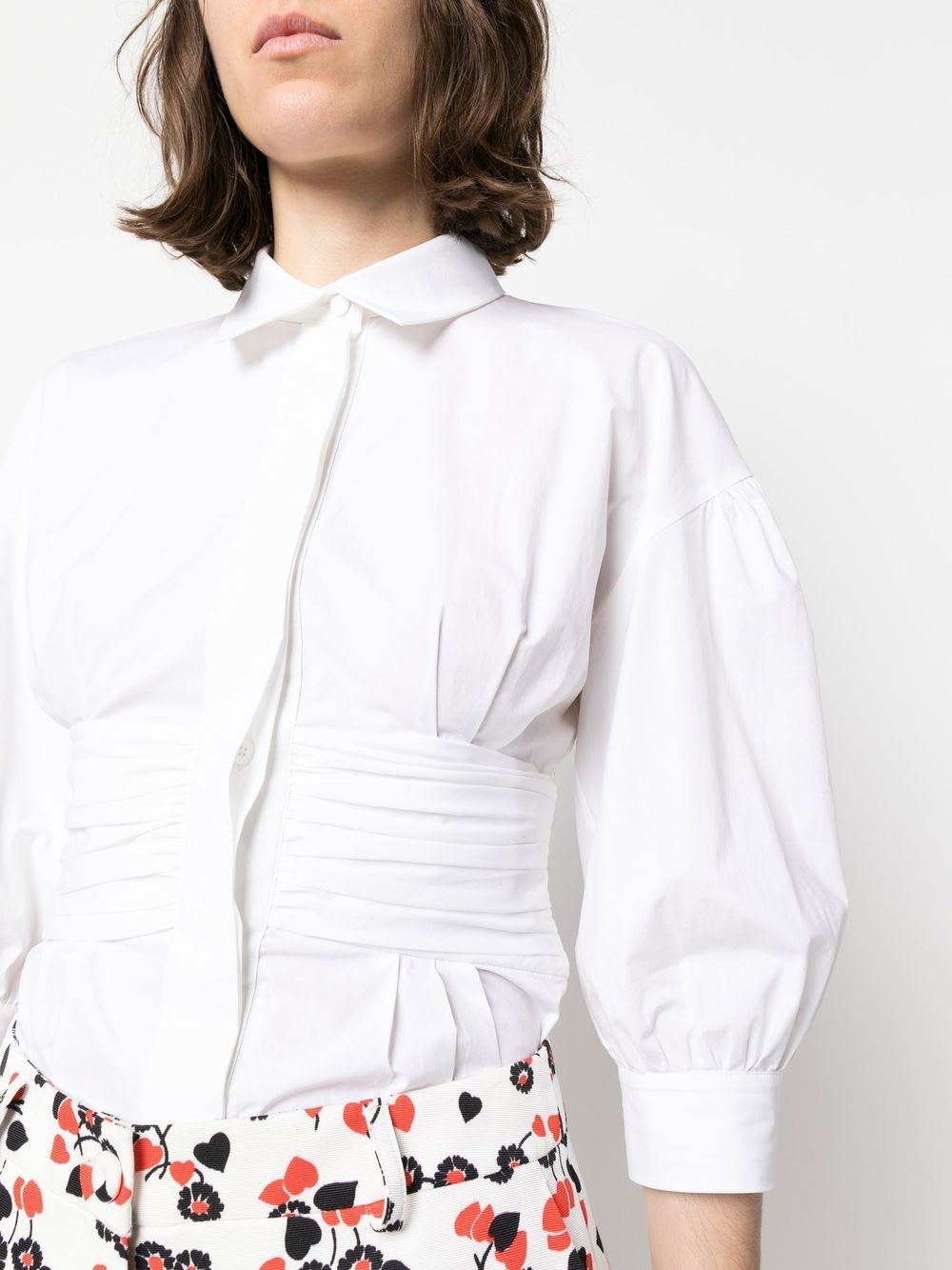 gathered-waist detail shirt - 5